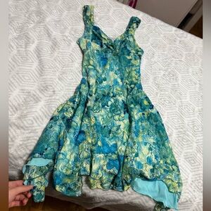 Y2K Floral Blue and Green dress From Soul Sisters